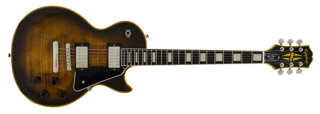 Epiphone Les Paul Custom Widow Electric Guitar with Gigbag - Yellow EILPCWYBNH