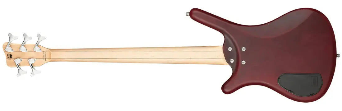 Warwick RockBass Corvette Basic 5 String Bass Guitar with Gig Bag - Burgundy Red Transparent Satin RB150501AAALDFR