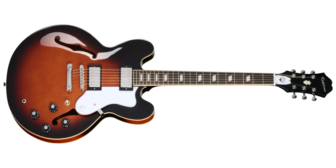 Epiphone Bonehead Riviera Electric Guitar with Hardshell Case - Dark Tobacco Sunburst EOBHRDTBNH