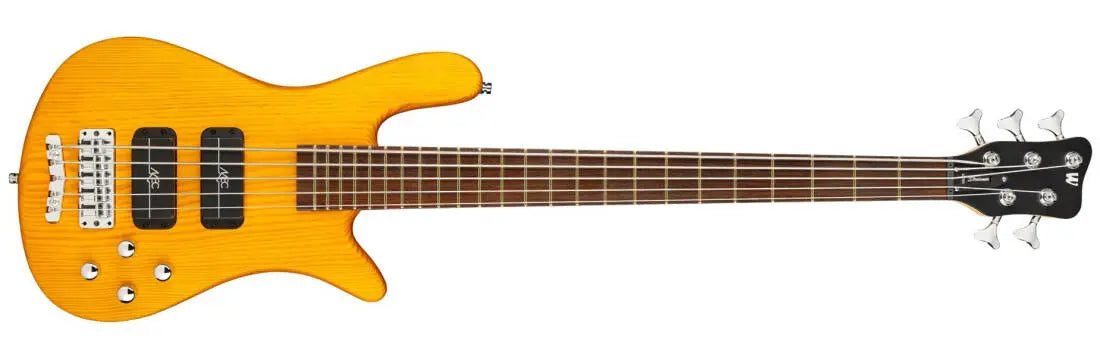 Warwick RockBass Streamer Standard 5 String Bass Guitar with Gig Bag - Honey Violin Transparent Satin RB151505PACARFR