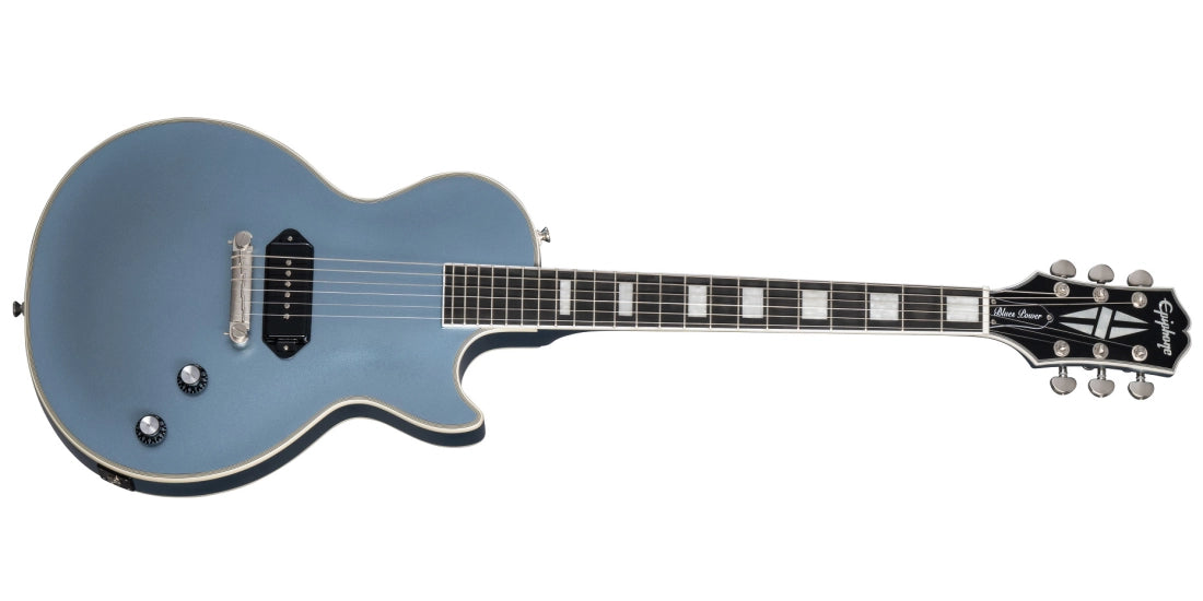 【極太ネック】Epiphone LesPaulCustomペルハムブルーJJN改 Epiphone JJ Nichols Les Paul Custom w/Case - Aged Pelham Blue