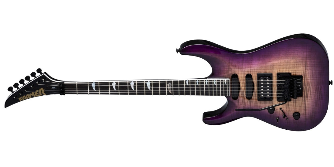 Kramer SM-1 Figured Electric Guitar, Left-Handed - Royal Purple KSM1FRPPBFLH