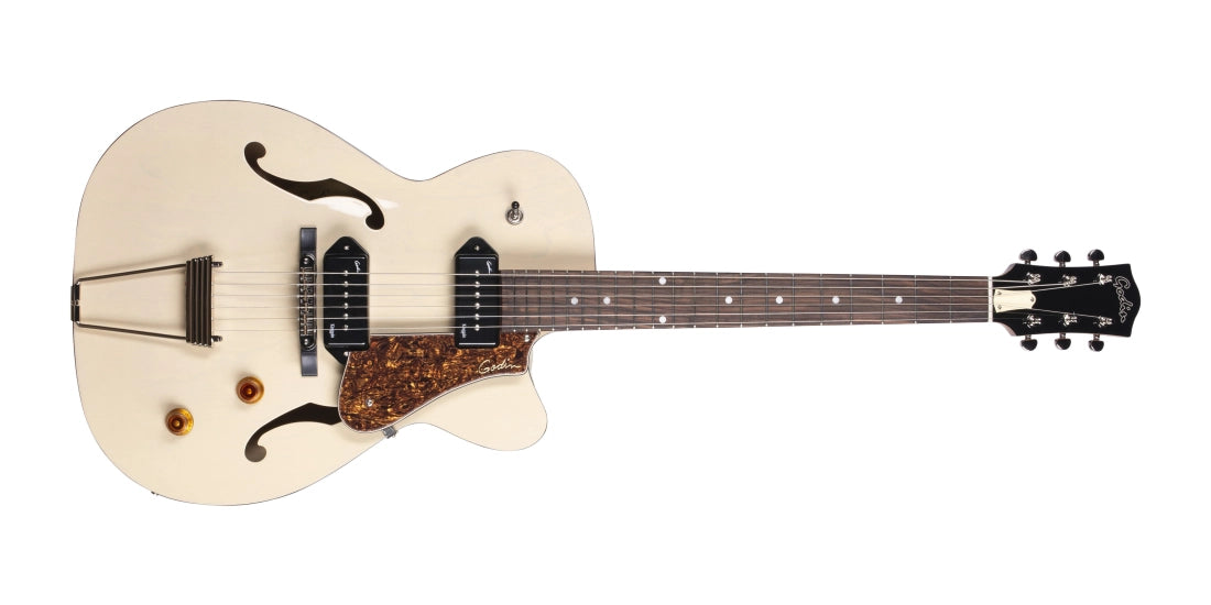 Godin Guitars MADE IN CANADA 5th Avenue Thin Line Electric Guitar, Kingpin P90 Pickups with Gigbag - Cream G52837