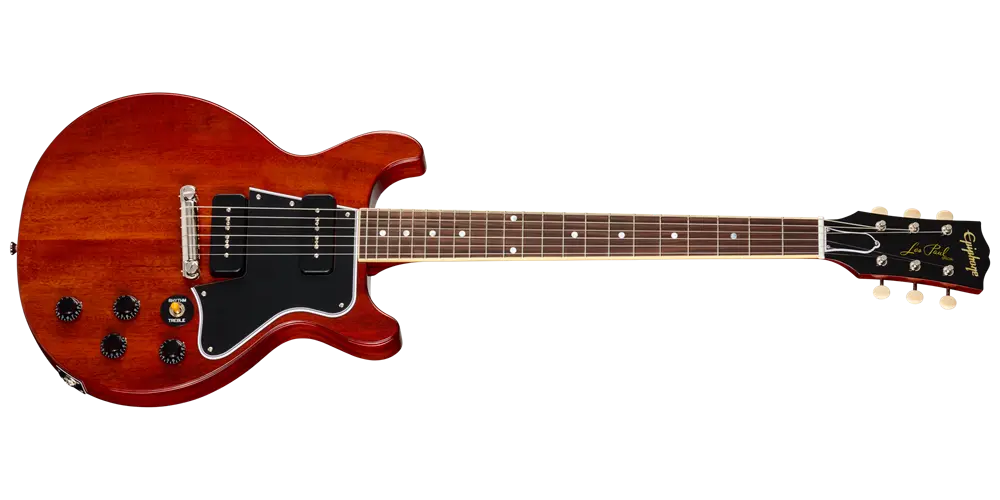 Epiphone 1960 Les Paul Special Double Cut Reissue Electric Guitar with Hardshell Case - Cherry Red ECLSR0CRNH