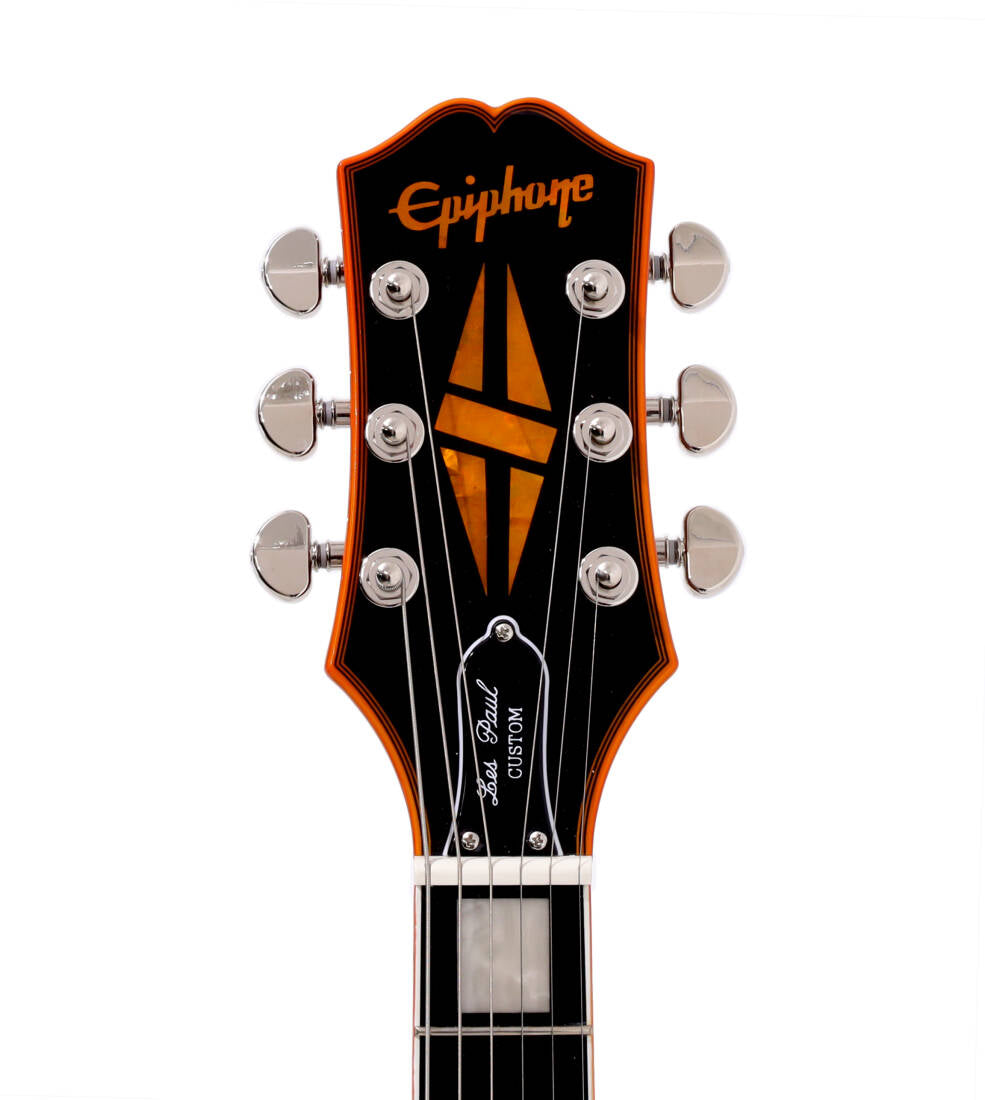 Epiphone Les Paul Custom Widow Electric Guitar with Gigbag - Orange EILPCWOBNH