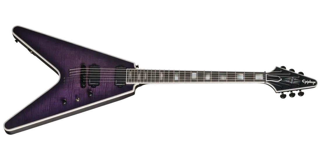 Epiphone Prophecy Flying V Electric Guitar with Case - Orchid Bloom Satin EYFFOBSBH