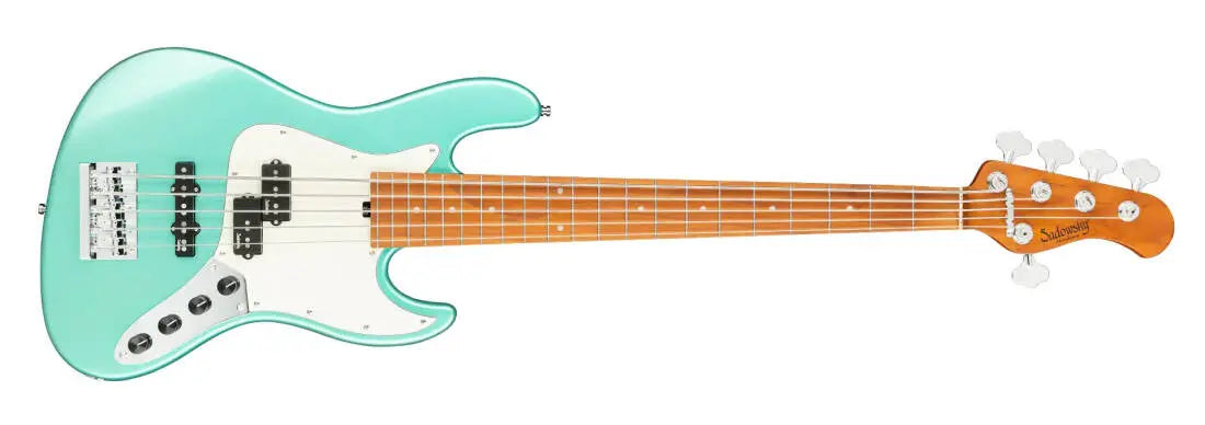 Sadowsky Guitars MetroExpress 21-Fret Hybrid P/J 5 String Bass with Gigbag - Sage Green Metallic MX21HP5J4MOKUFR