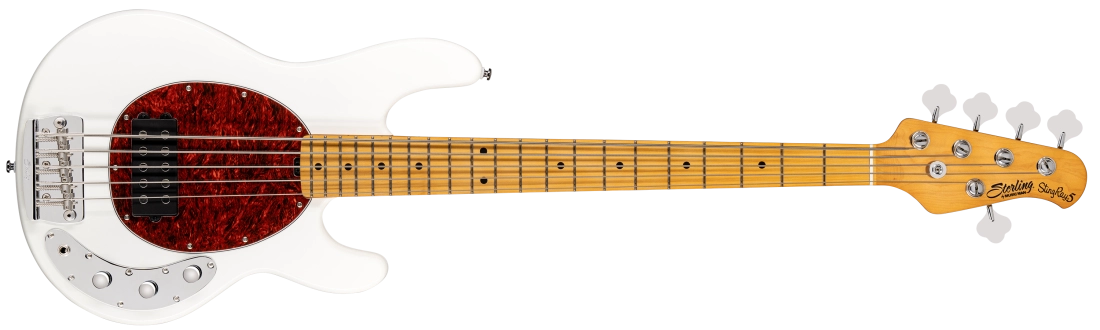 Sterling by Music Man RAY25CA StingRay Classic 5-String Electric Bass - Olympic White RAY25CA-OWH-M1