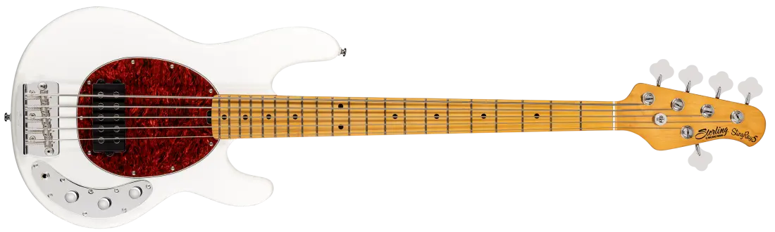 Sterling by Music Man RAY25CA StingRay Classic 5 String Electric Bass - Olympic White STRAY25CAOWHM1
