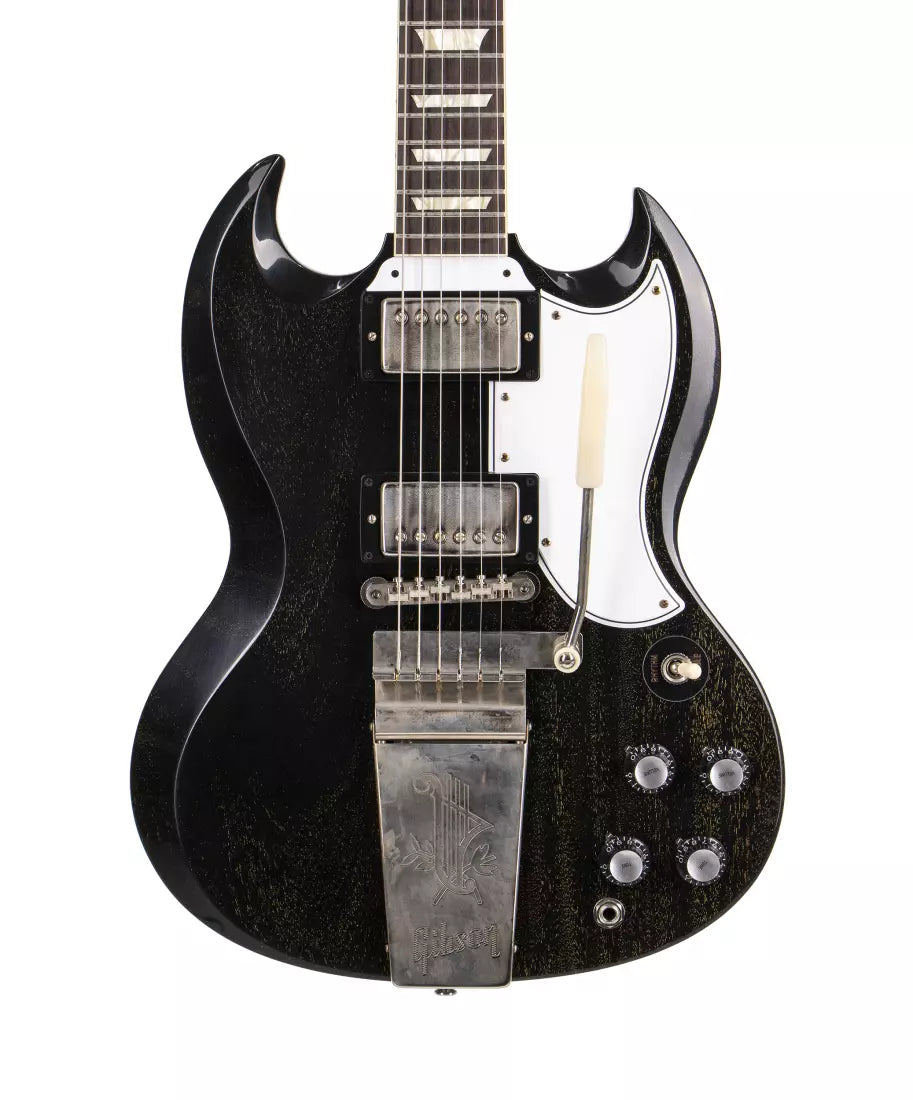 Gibson Custom Shop 1964 SG Standard Electric Guitar with Hardshell Case - Silver Fox VOS SGSR64PSL22418