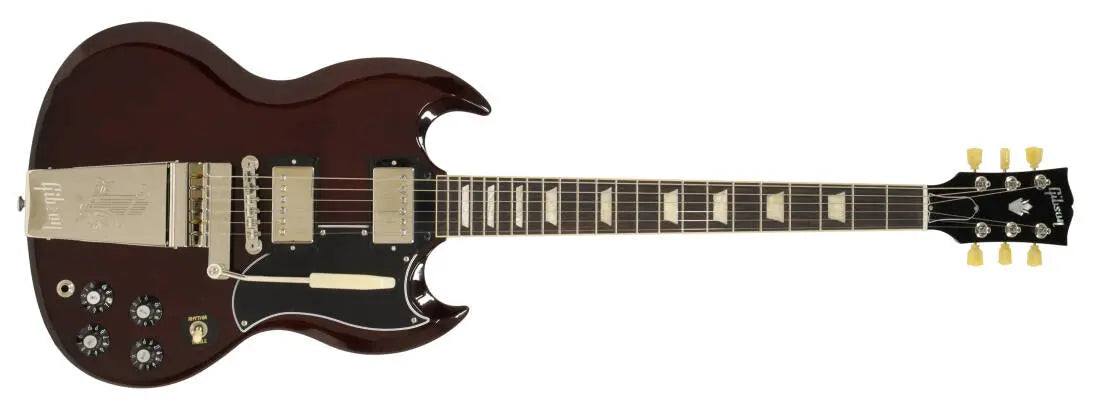 Gibson Limited Edition SG Standard '61 Maestro Electric Guitar with Hardshell Case - Aged Cherry SG61VTY25ACNH