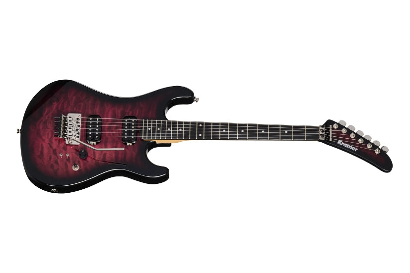 Kramer 84 HH Quilt Electric Guitar with Gigbag - Magenta Burst K84HHQM