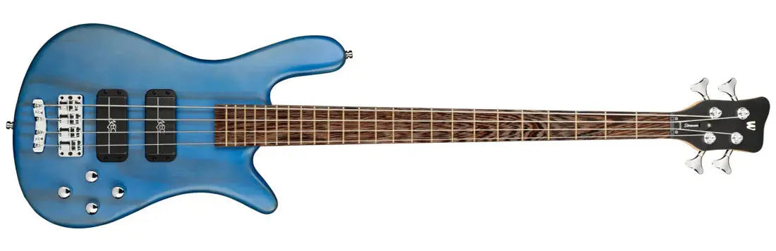 Warwick RockBass Streamer Standard 4 String Bass Guitar with Gig Bag - Ocean Blue Transparent Satin RB151402PACARFR