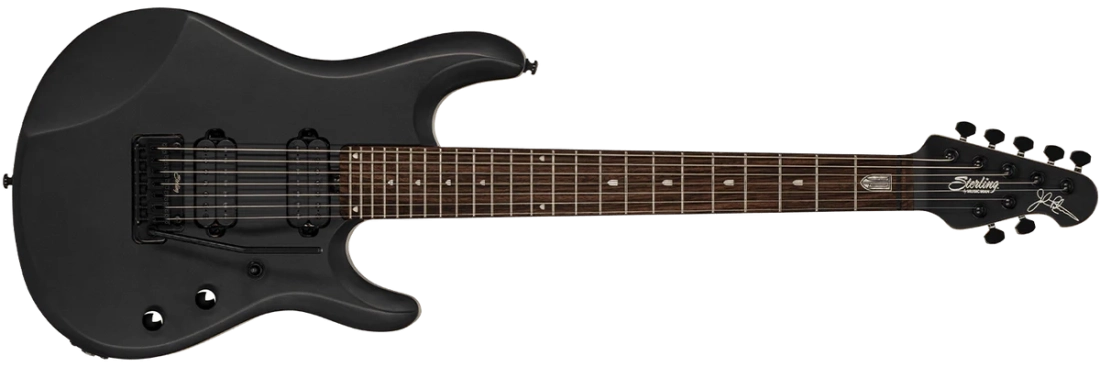 Sterling by Music Man JP70 7 String Electric Guitar - Stealth Black JP70-SBK-R1