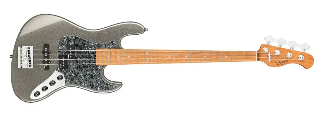 Sadowsky Guitars MetroExpress 21-Fret Hybrid P/J 4 String Bass with Gigbag - Silver Metallic MX21HP4L8MOKUFR