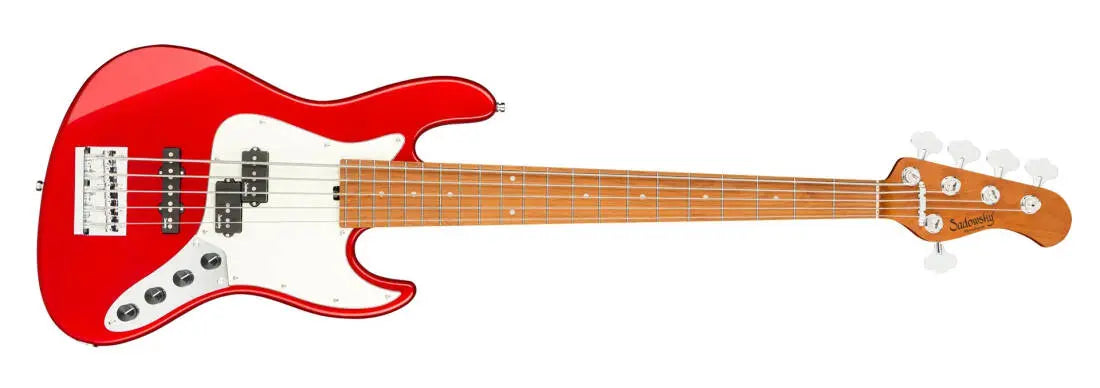 Sadowsky Guitars MetroExpress 21-Fret Hybrid P/J 5 String Bass with Gigbag - Candy Apple Red Metallic MX21HP531MOKUFR