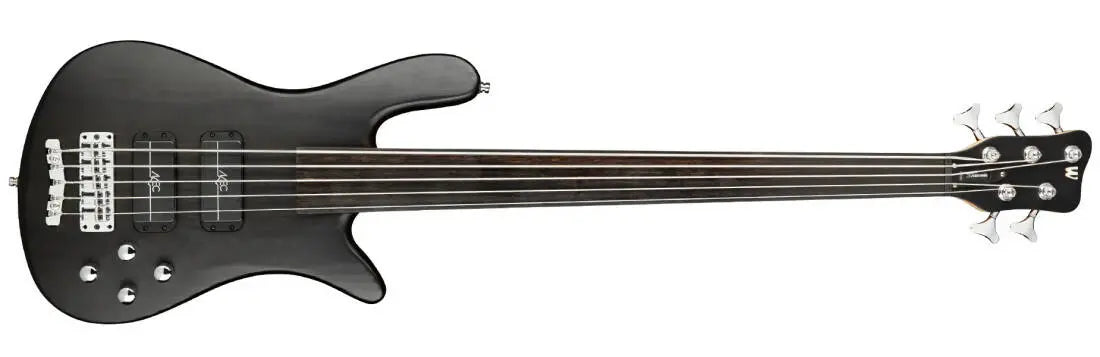 Warwick RockBass Streamer Standard 5 String Fretless Bass Guitar with Gig Bag - Nirvana Black Transparent Satin RB151503PACARFL