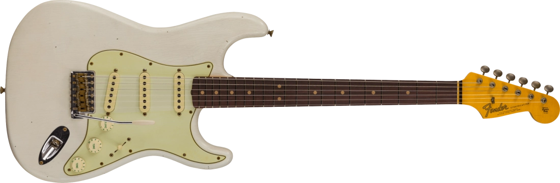 Fender Custom Shop 64 Stratocaster Journeyman Relic, Rosewood Fingerboard in Aged Olympic White 9235001578