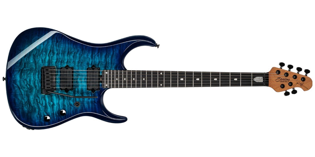 Sterling by Music Man JP150 DiMarzio Electric Guitar - Cerulean Paradise JP150DQM-CPD