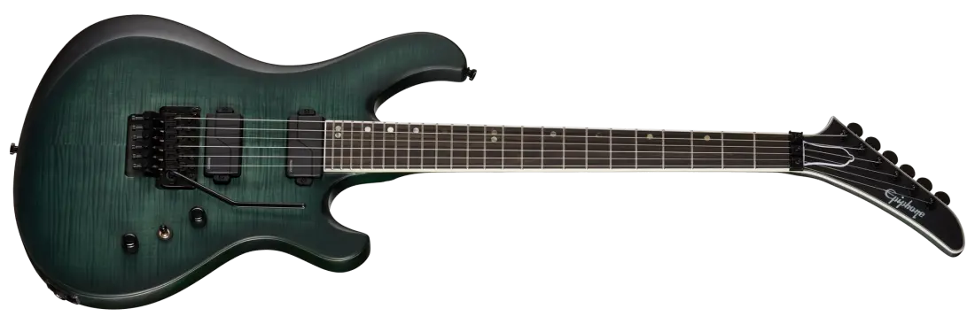 Epiphone Prophecy Victory FR Electric Guitar with Case - Aqua Smoke Satin EYVFQSSBF