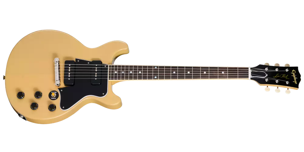 Epiphone 1960 Les Paul Special Double Cut Reissue Electric Guitar with Hardshell Case - TV Yellow ECLSR0TYNH SERIAL NUMBER 24121530689 - 7.0 LBS