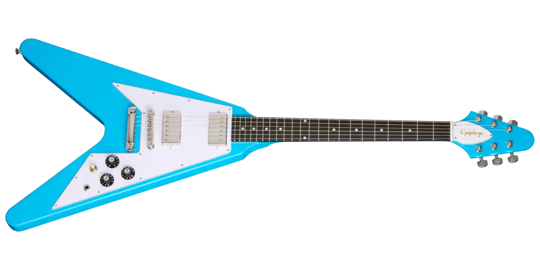 Epiphone Flying V 70s Electric Guitar with Gigbag - Maui Blue EIFV7MBNH