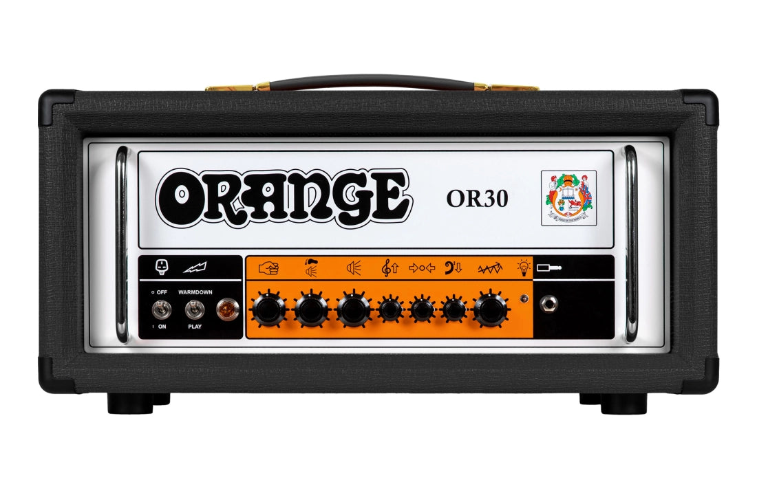 Orange Amplifiers OR30 30 Watt All Valve, Single Channel Head with Footswitchable Volume Boost - Black OR30-H-BK-V3