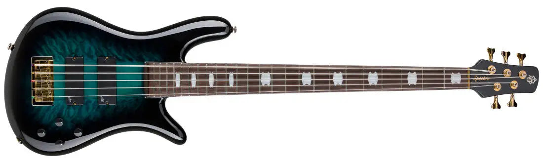 Spector Bass NS Icon Neck-Through 5 String Bass Guitar - Black and Blue ICONNS5BLKBL