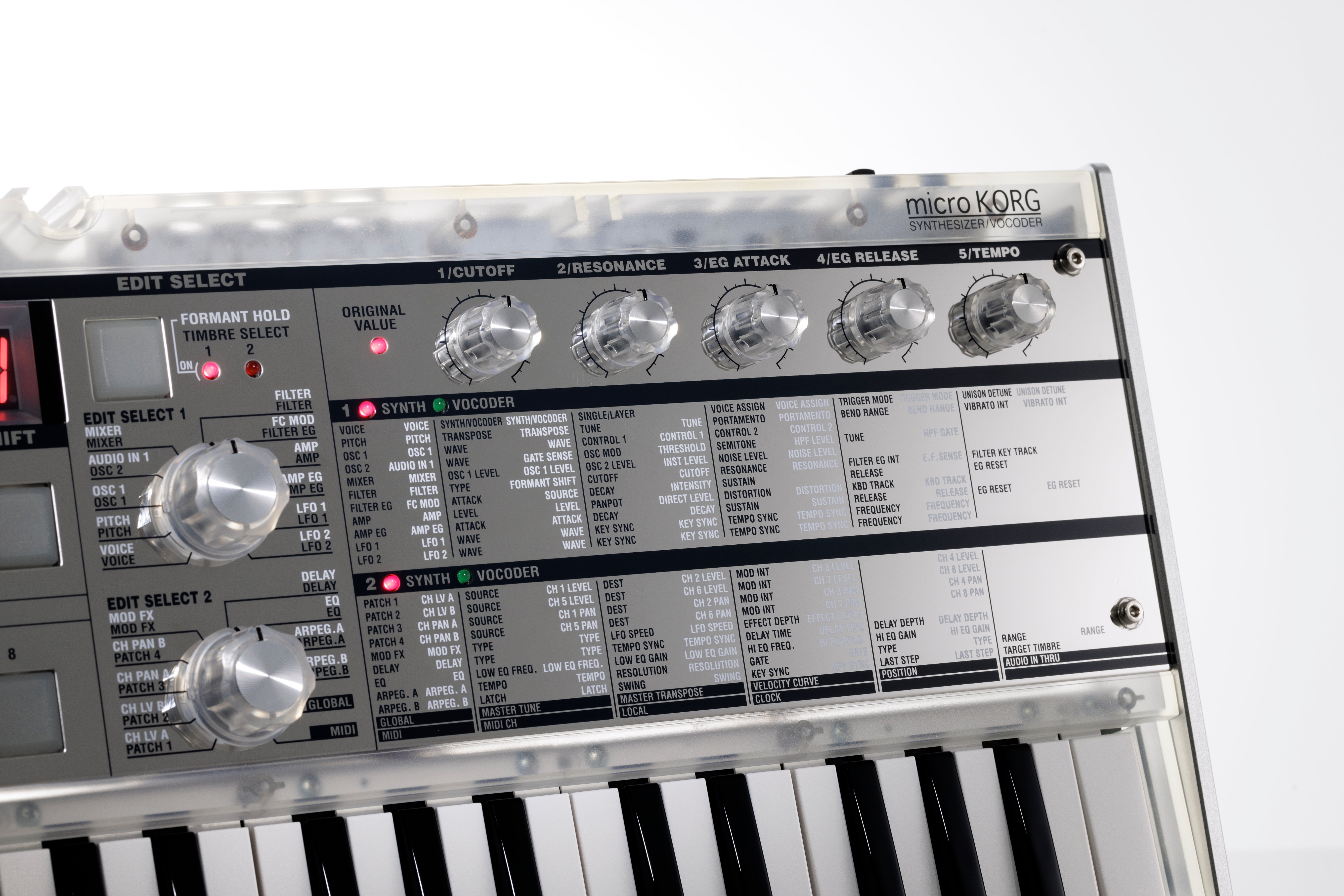 Korg LIMITED EDITION CRYSTAL Compact Analog Modeling Synthesizer with 8-band Vocoder and Microphone MICROKORGCR