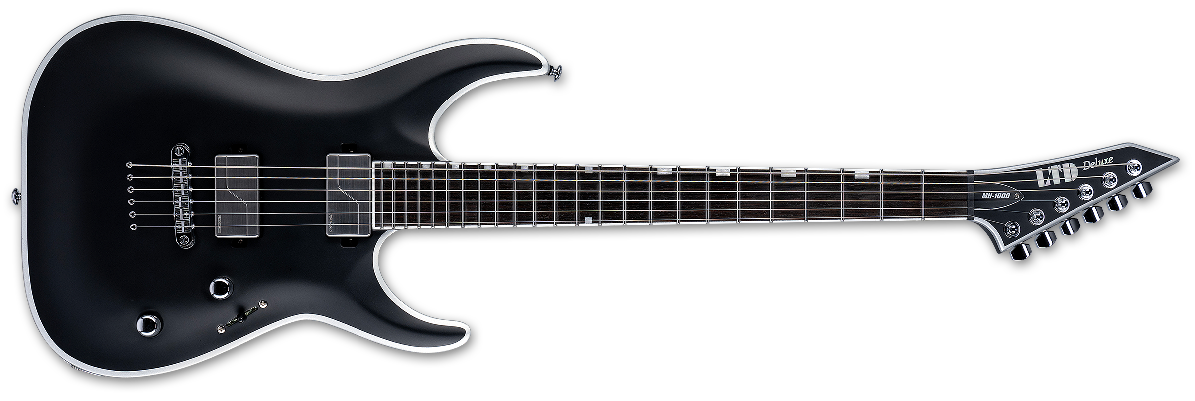 ESP LTD MH-1000NT MH1000 Electric Guitar - Black Satin LMH1000NTBBBLKS