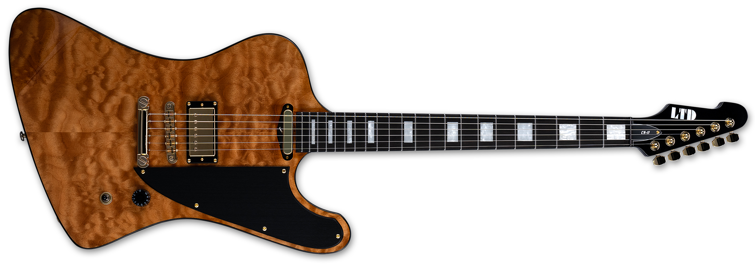 ESP LTD Caleb Shomo CS-II Phoenix Signature Electric Guitar - Vintage Natural LCSIIQMVN