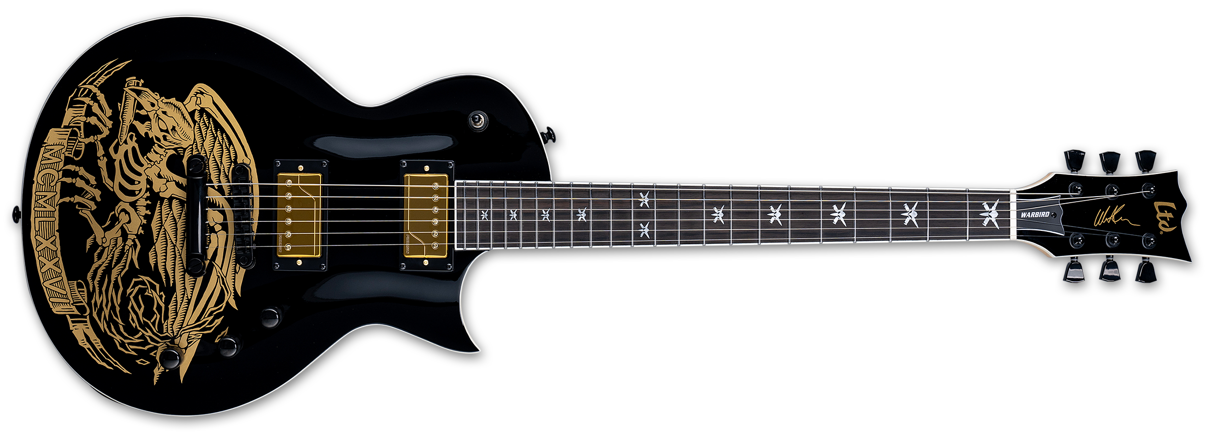 ESP LTD Will Adler Warbird Signature Electric Guitar - Black LWAWARBIRDBLKG