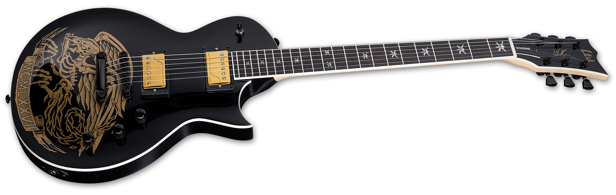 ESP LTD Will Adler Warbird Signature Electric Guitar - Black LWAWARBIRDBLKG