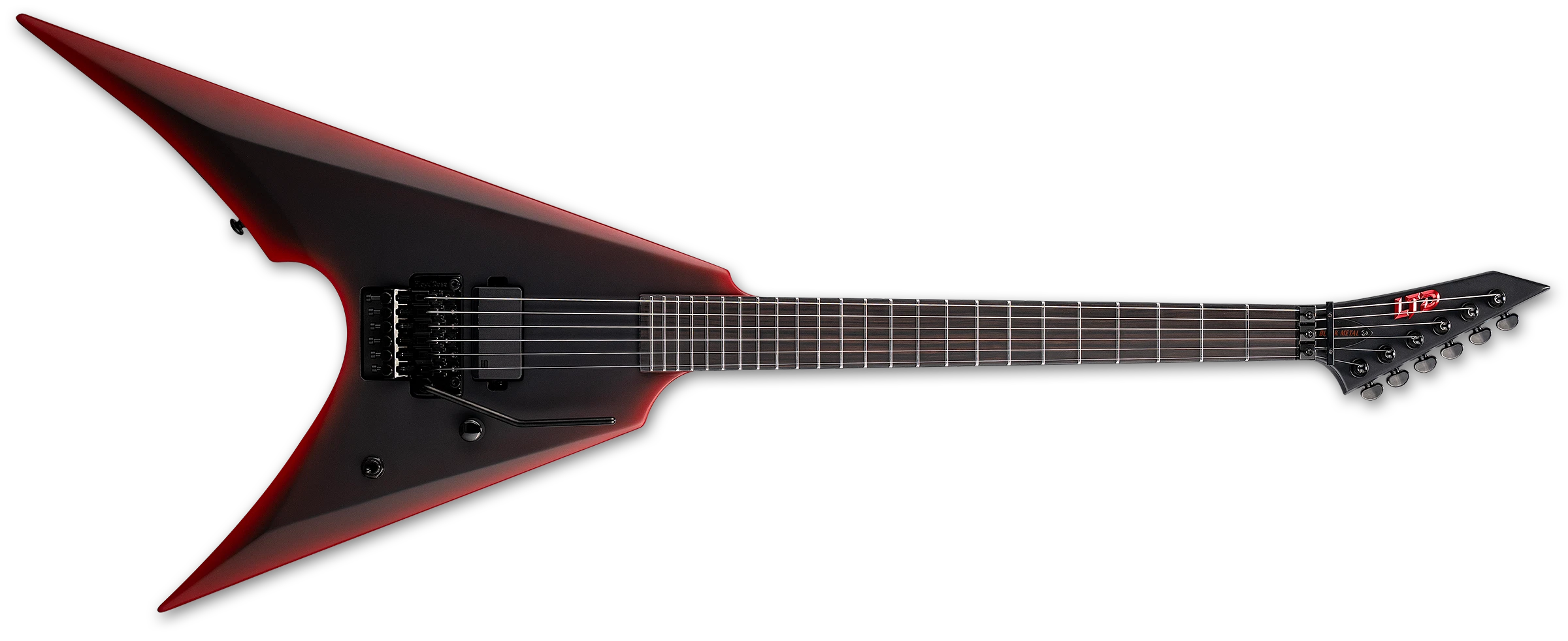 ESP LTD ARROW BLACK METAL BLACK RED BURST SATIN LARROWBKMIIBLKREDBS