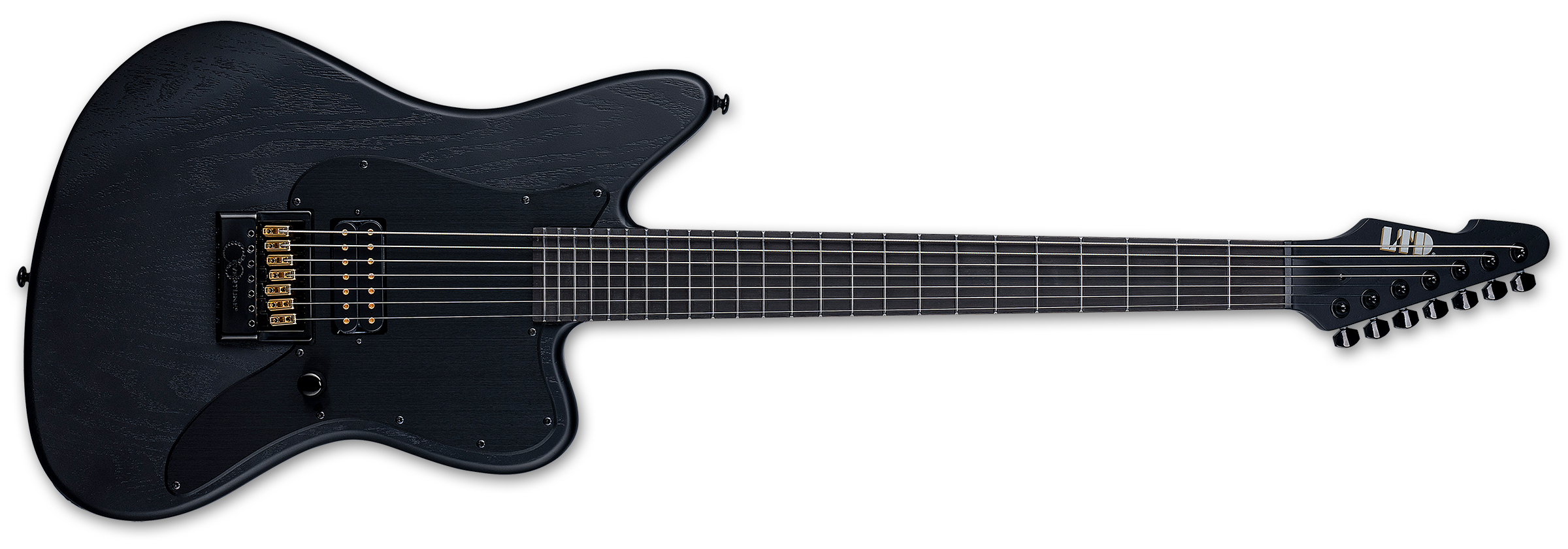 ESP LTD Alex Wade XJ AW-XJ7 Signature 7 string Baritone Electric Guitar - Black Satin LAWXJ7BETOGBLKS