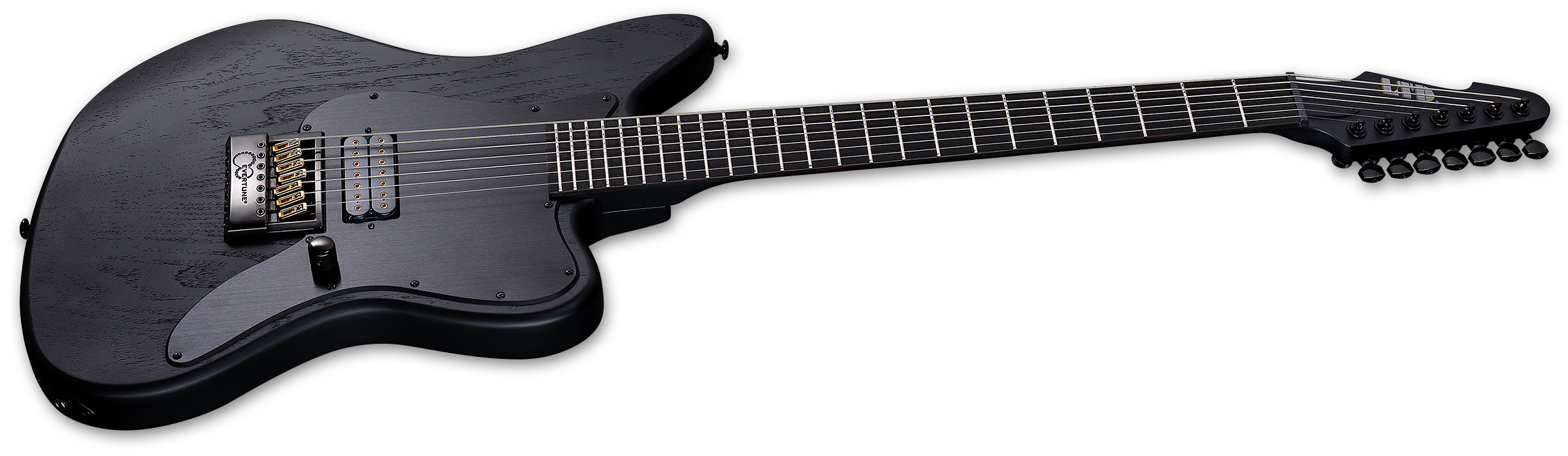 ESP LTD Alex Wade XJ AW-XJ7 Signature 7 string Baritone Electric Guitar - Black Satin LAWXJ7BETOGBLKS