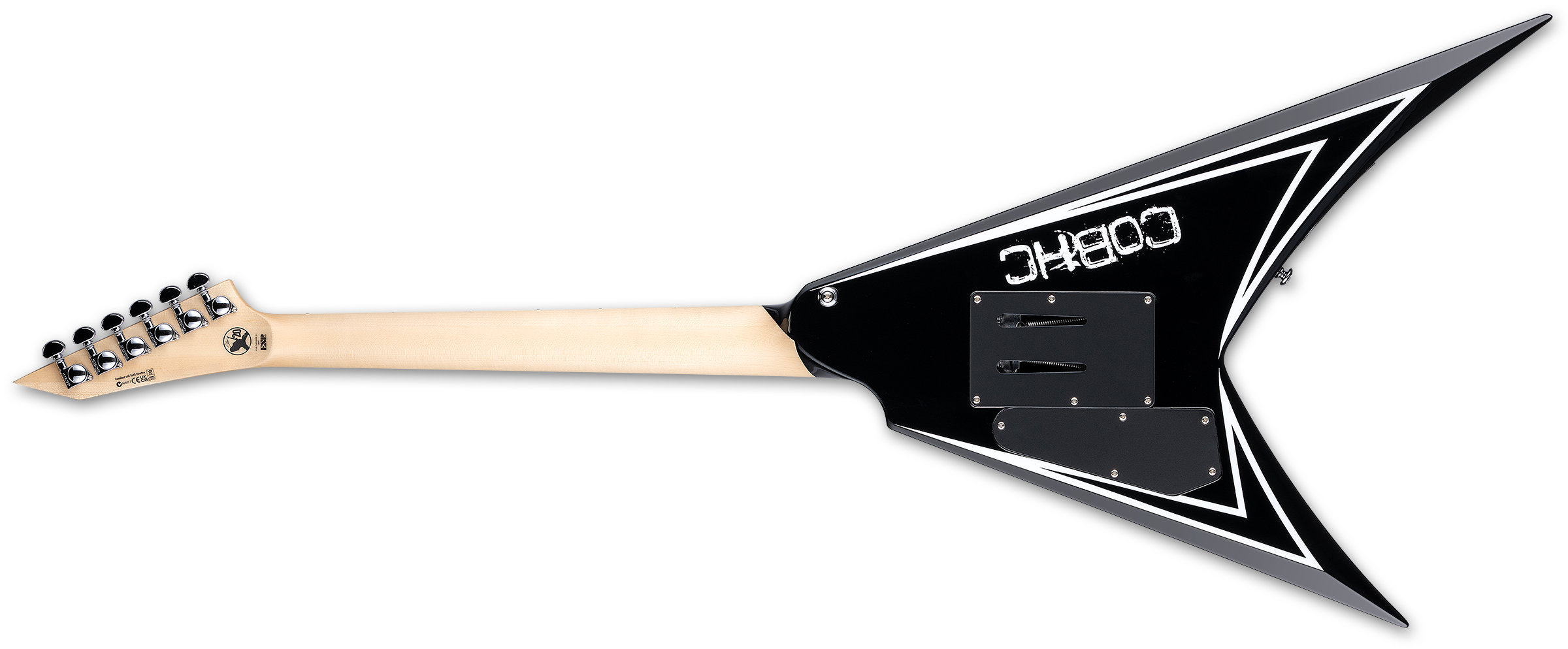 ESP LTD ALEXI SAWTOOTH SE Black w/ White Pinstripe LALEXISAWTOOTHSE