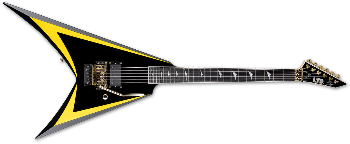 ESP LTD ALEXI ARROWHEAD SE Black w/Yellow Pinstripe LALEXIARROWHEADSE