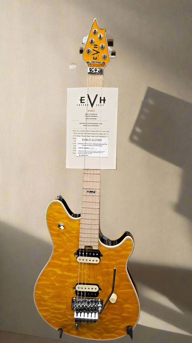 EVH USA CUSTOM SHOP WOLFGANG QUILT TOP TRANS AMBER 5101025090