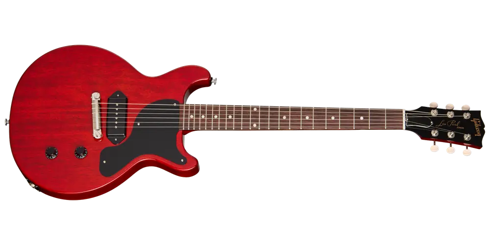 Gibson USA Les Paul Junior Double Cut Electric Guitar with Hardshell Case - Vintage Cherry LPJD00VENH SERIAL NUMBER 213650086 - 6 LBS 11 OZ