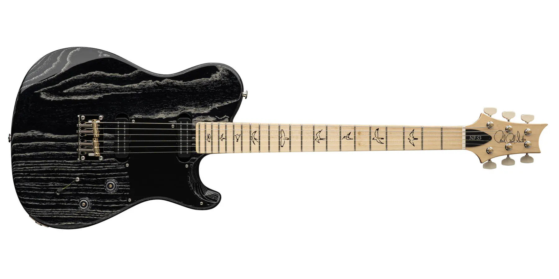 PRS Guitars NF 53 Electric Guitar with Gig Bag - Black Doghair 112815::81