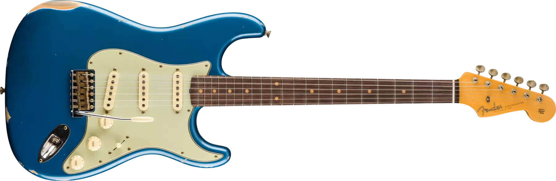 Fender USA Custom Shop 1962 Stratocaster Relic Rosewood Fingerboard Aged Lake Placid Blue 9235700038 SERIAL NUMBER CZ587562 - 7 LBS 9 OZ
