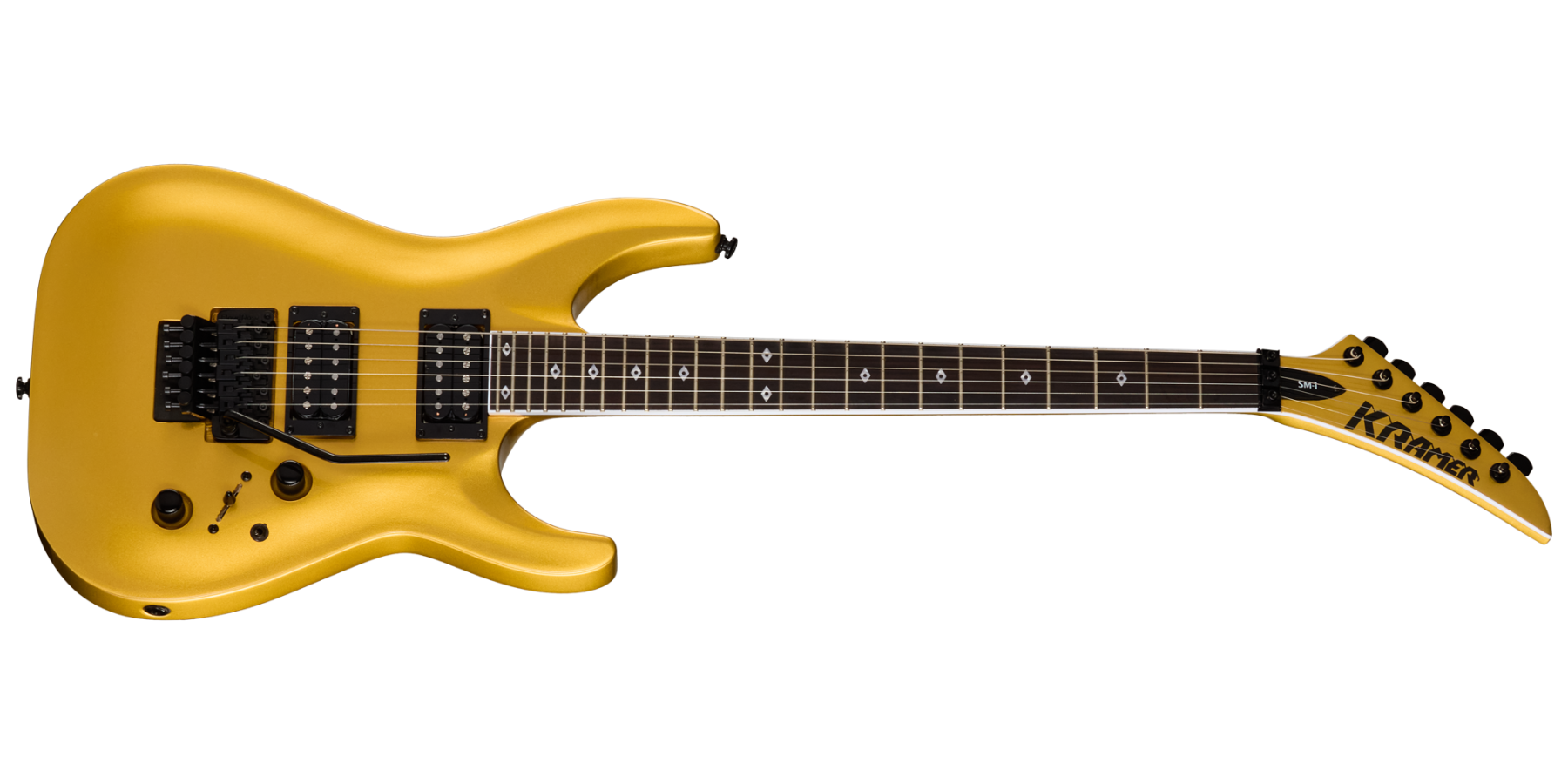 Kramer 50th Anniversary SM-1 HH Electric Guitar with Gig bag - Anniversary Gold K50SM SERIAL NUMBER 26012901345 - 6 LBS 9 OZ