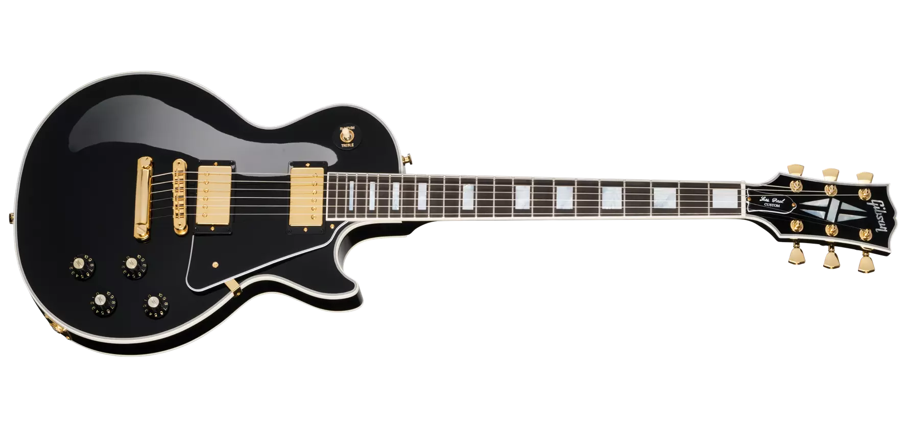 Gibson Les Paul Custom 70s Electric Guitar with Hardshell Case - Ebony LPCU700EBGH