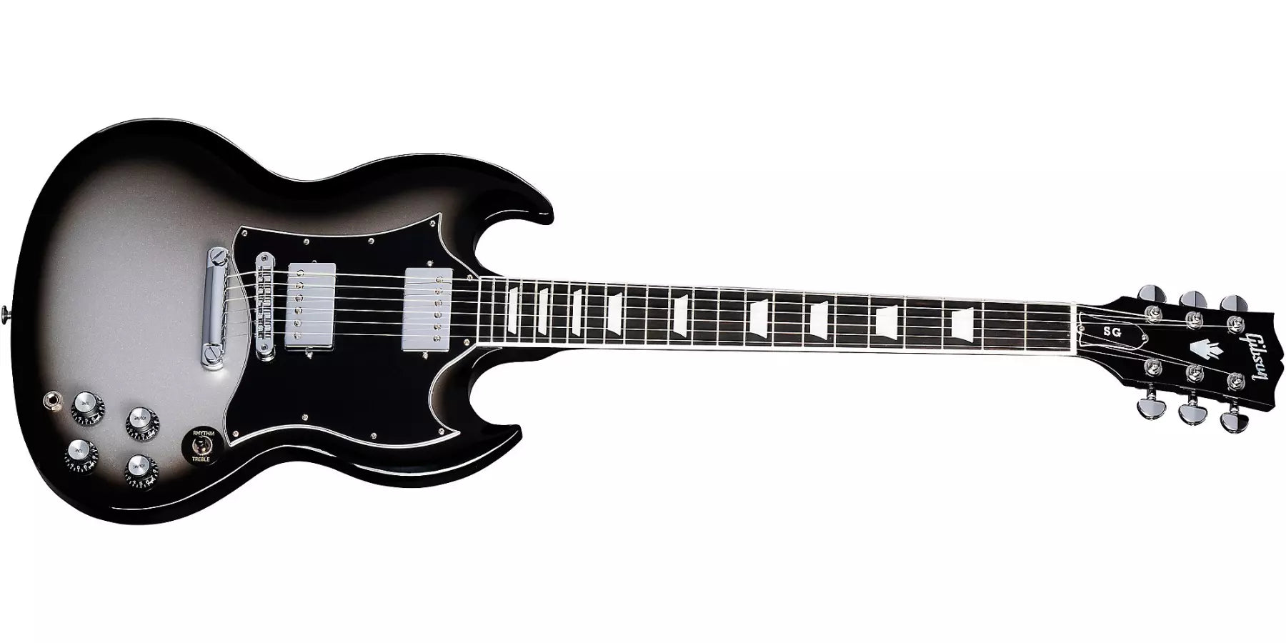 Gibson SG Standard Electric Guitar with Softshell Case - Ebony Silverburst SGSG23BSCH