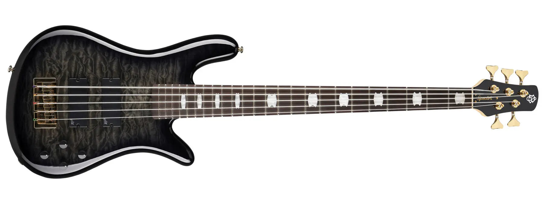 Spector Bass NS Icon Bolt-On 5-String Bass Guitar - Black Stain Gloss ICONNS5BBLKS