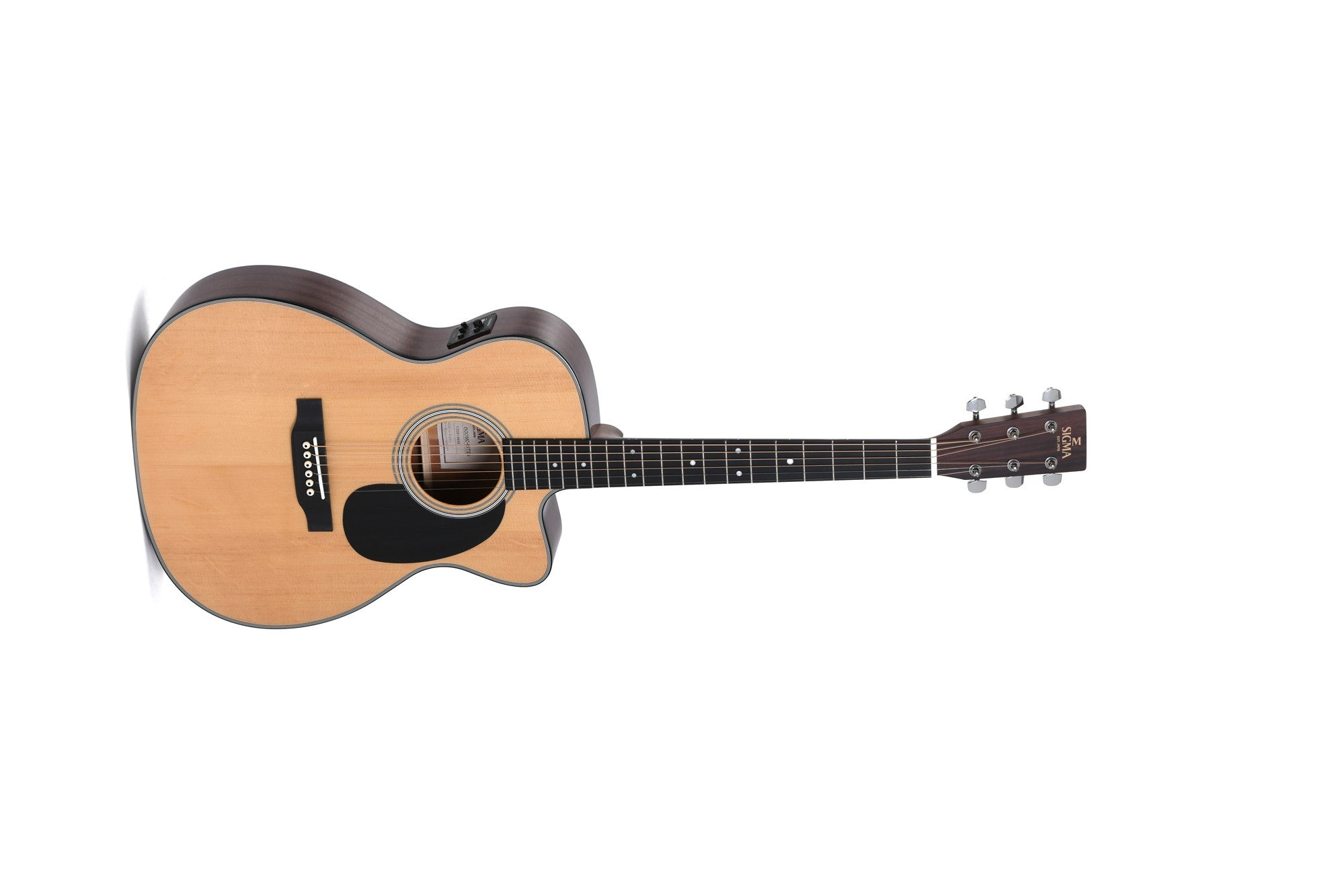 Sigma Guitars 1 Series Auditorium Acoustic / Electric Guitar, Natural 000MC-1E