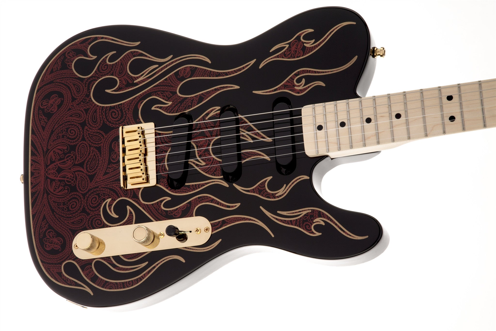 Fender James Burton Telecaster®, Maple Fingerboard, Red Paisley Flames 0108602887 - L.A. Music - Canada's Favourite Music Store!