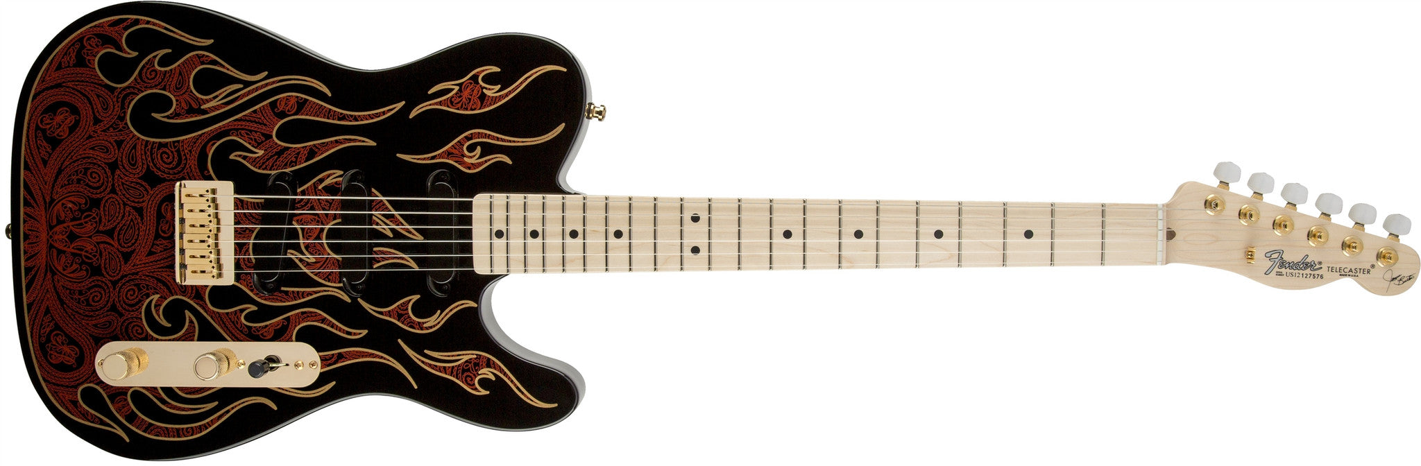 Fender James Burton Telecaster®, Maple Fingerboard, Red Paisley Flames 0108602887 - L.A. Music - Canada's Favourite Music Store!