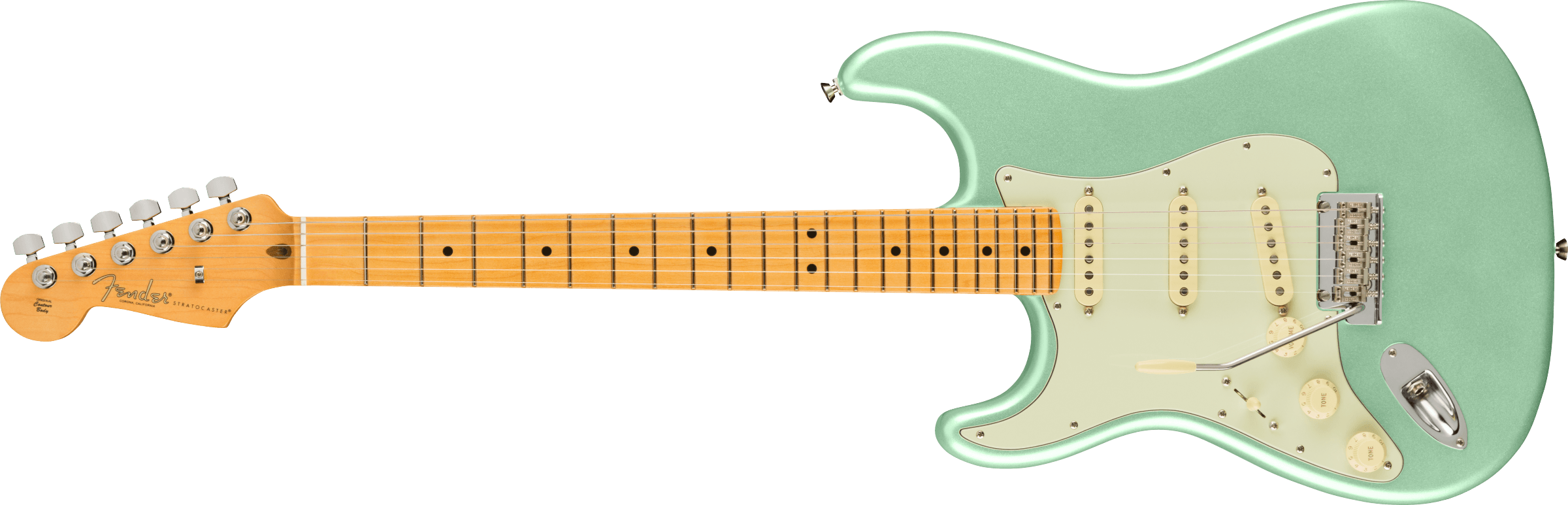 Fender American Professional II Stratocaster Left Hand Maple Fingerboard Mystic Surf Green F-0113932718